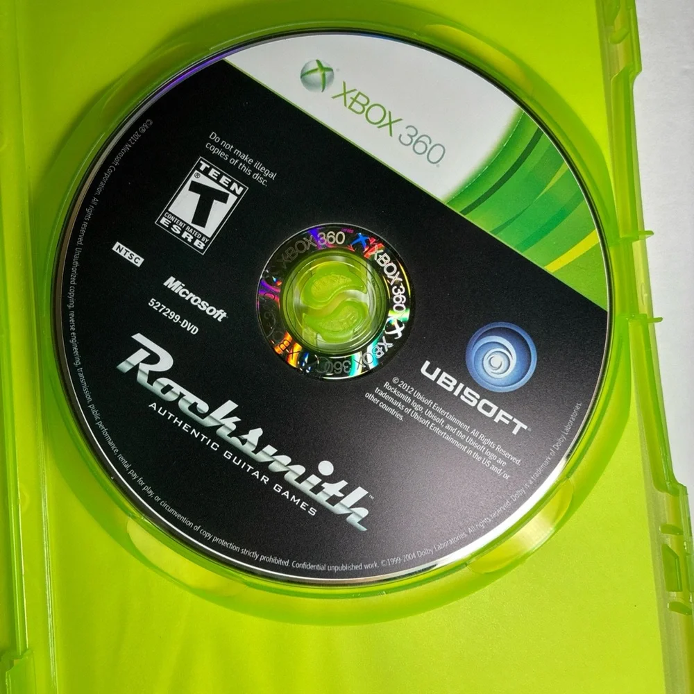 Microsoft Xbox 360 Rocksmith Video Game - Green and Brown